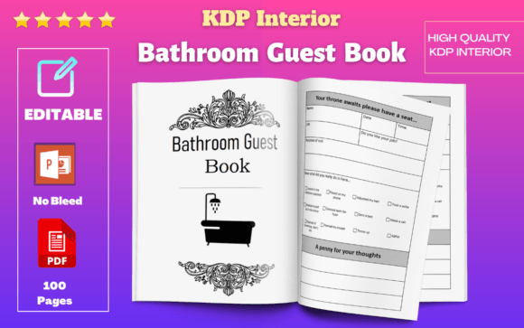 Bathroom Guest Book KDP Interior: Design and Publish with Ease