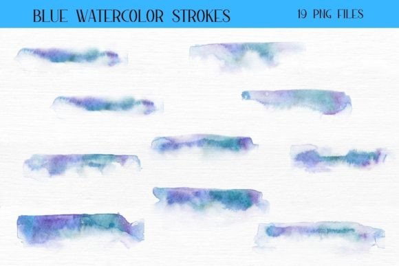 Blue Watercolor Paint Strokes: Beyond the Font