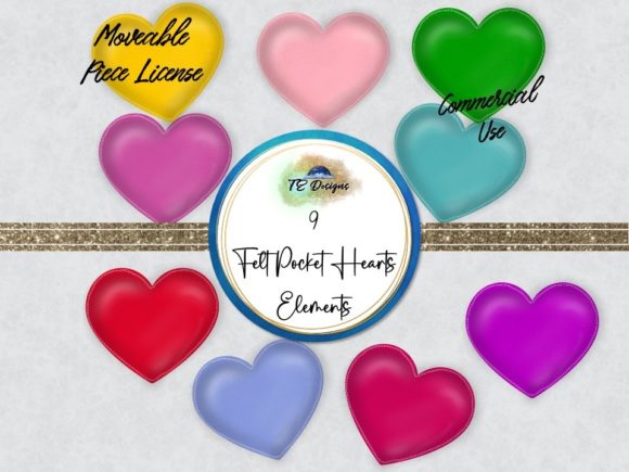 Felt Pocket Hearts Elements Clipart: A Designer's Guide