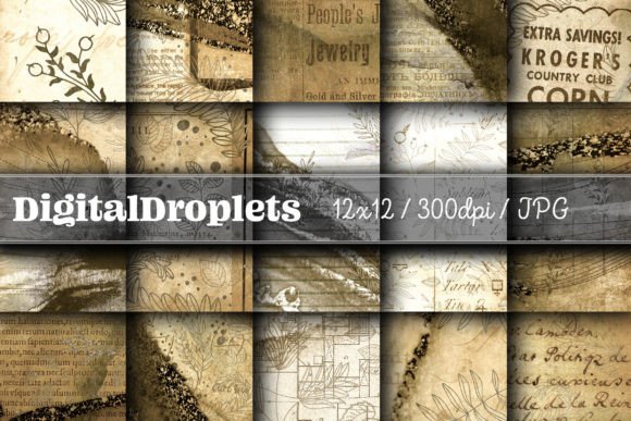 Gold Streaked Botanicals Vol. 7: Rich Texture for Deep Design