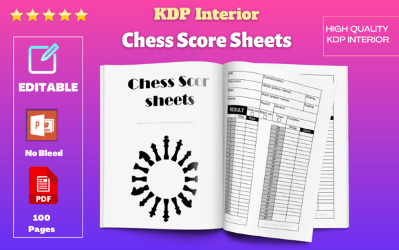 Master Your Game: The Ultimate Chess Score Sheet KDP Interior