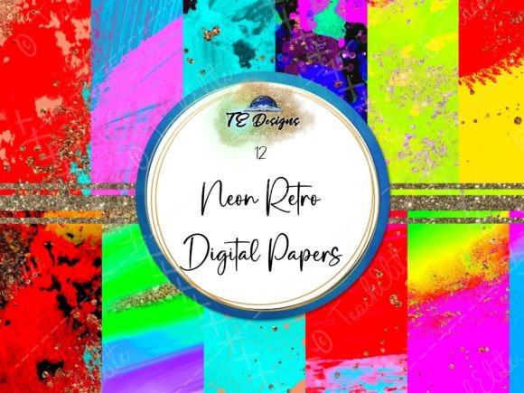 Retro Neon Digital Papers: A Vibrant Toolkit for Modern Creators