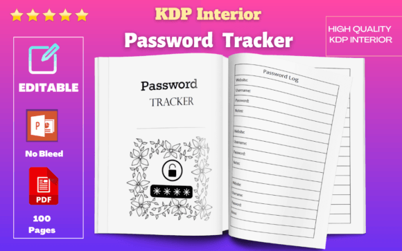 Secure Your Digital Life with a KDP Password Log Book Interior