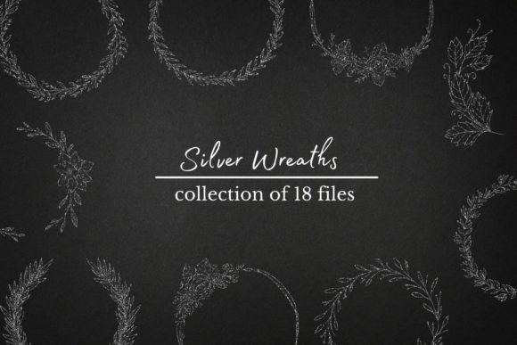 Silver Glitter Laurels Clipart: A Designer's Go-To for Instant Elegance