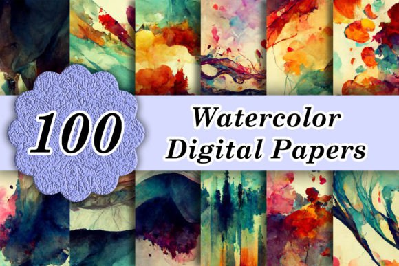 Unlocking Creativity with 100 Abstract Watercolor Digital Papers